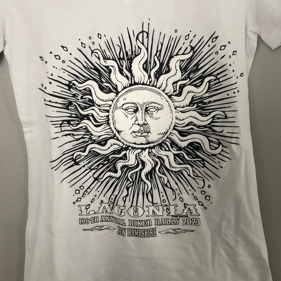 Womens Laconia Motorcycle Rally T Shirt - Picture 3 of 7